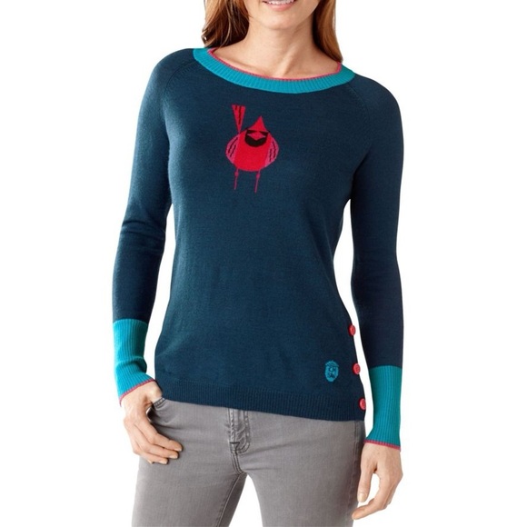 Smartwool Charley Harper Cardinal Intarsia Sweater - Picture 1 of 11